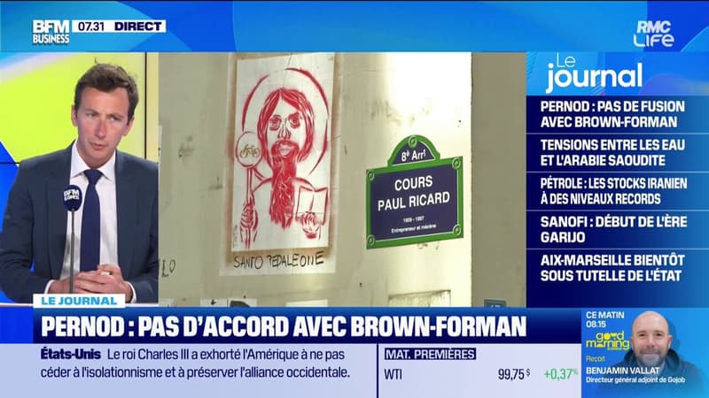 Pernod Ricard : pas d'accord avec Brown-Forman