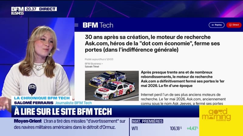 À lire sur le site Tech&Co : 30 ans après sa création, le moteur de recherche Ask.com ferme ses portes (dans l'indifférence générale), par Salomé Ferraris - 04/05