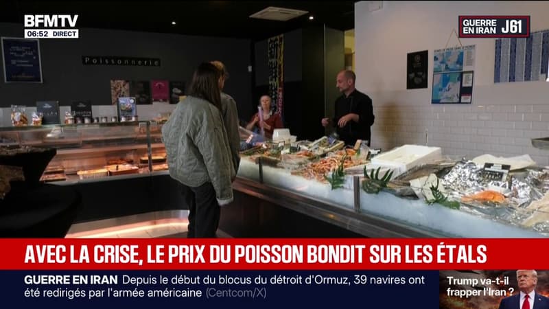 La guerre au Moyen-Orient se répercute aussi sur le prix du poisson sur les étals