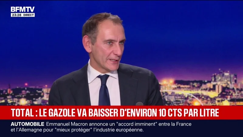 Baisse du gazole de 8 à 12 centimes à la pompe: 