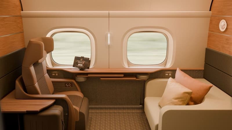 Cabine privative, tablette tactile, fauteuil ultra-large... Au Japon, le train à grande vitesse se dote d'une classe 