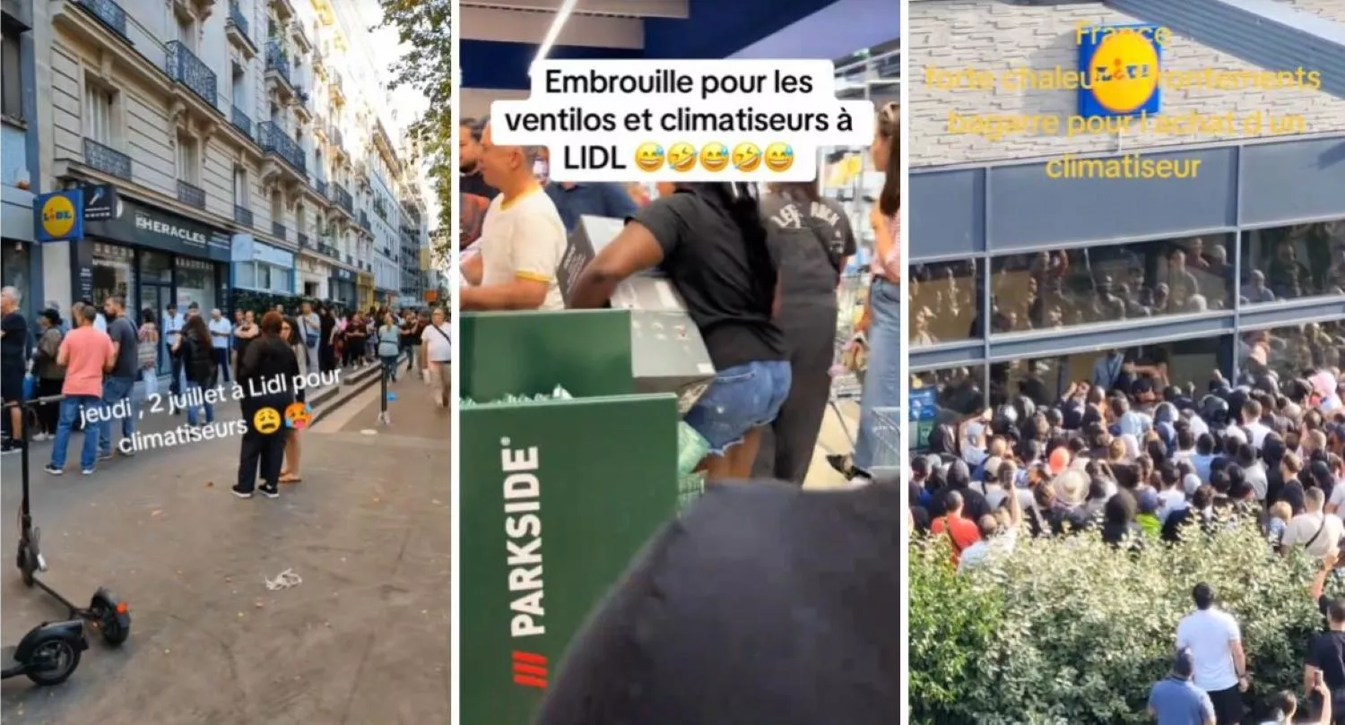 Files d’attente, bousculades, bagarres... La vente de 200.000 climatiseurs et ventilateurs chez Lidl vire au chaos