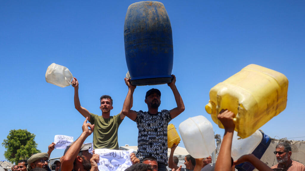 Gaza: les déplacés palestiniens confrontés aux pénuries d'eau