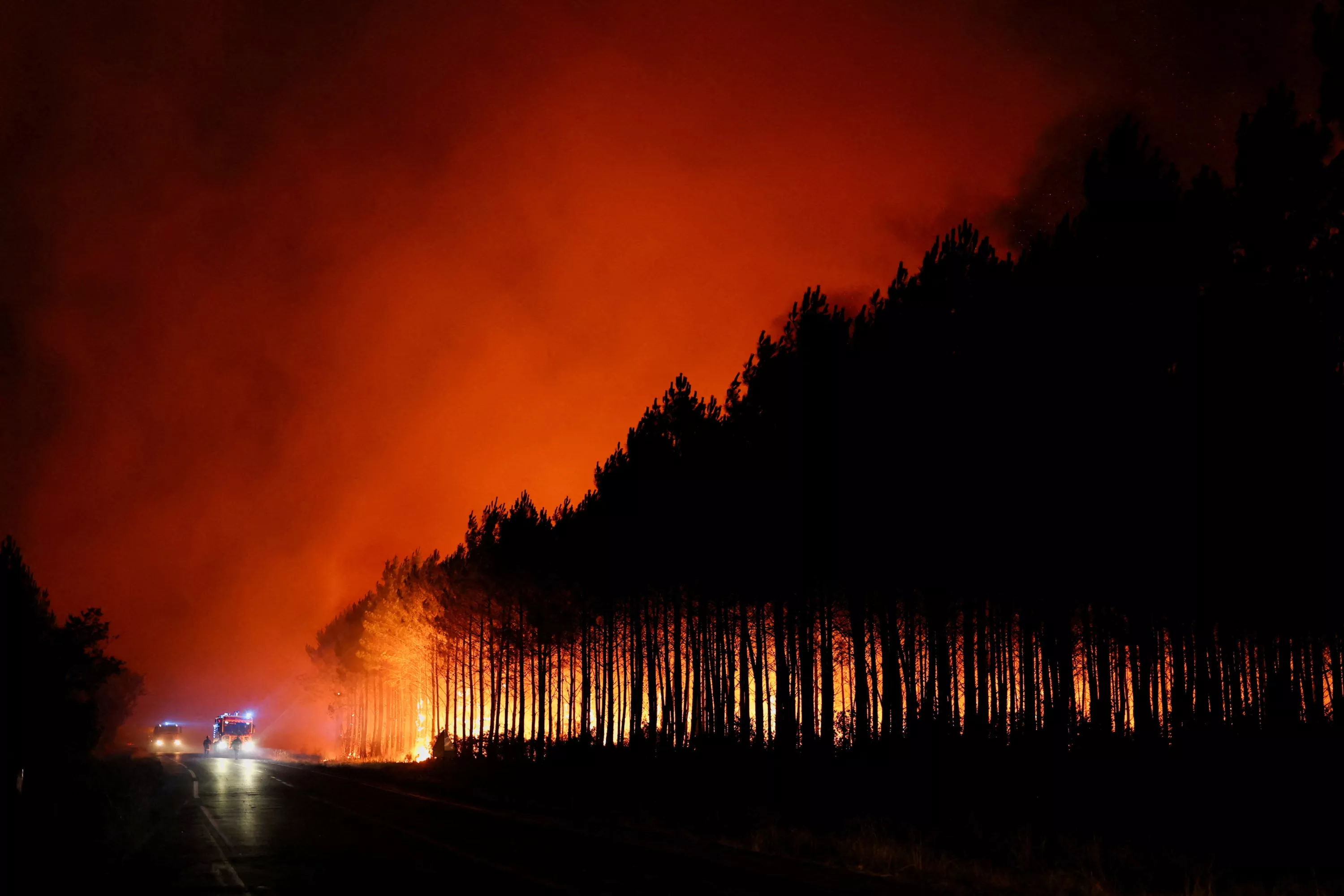 Incendie : visualisez en carte les feux de forêt en cours près du bassin d’Arcachon