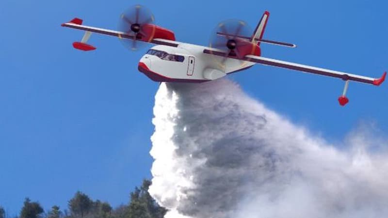 Le Fregate F-100 aura la plus grosse capacité du marché avec 10.000 litres d'eau prélevés: Latécoère s'associe à Hynaero pour développer un avion bombardier d'eau français