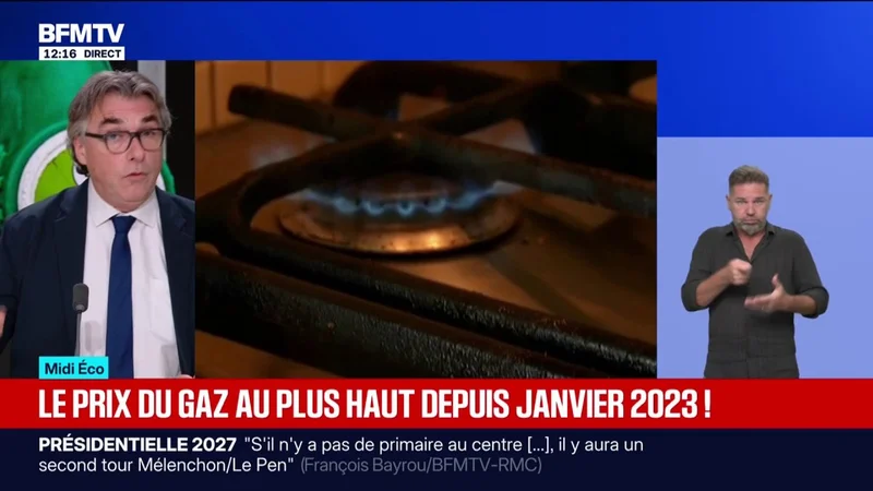 Le prix du gaz au plus haut depuis janvier 2023