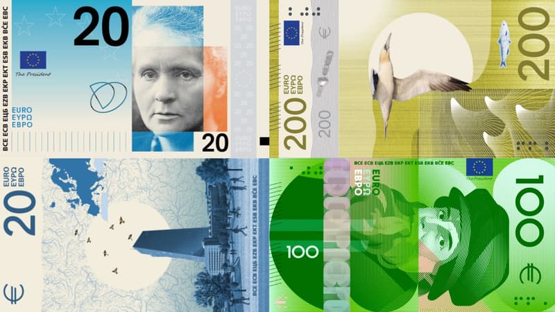 Les citoyens peuvent désormais donner leur avis: Marie Curie, Leonard De Vinci, des oiseaux... La BCE dévoile les 10 graphismes sélectionnés pour les futurs billets d'euros