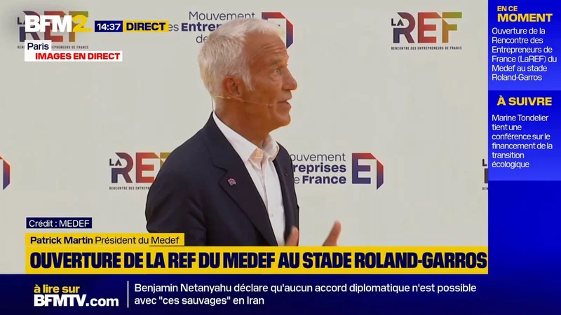 Patrick Martin, président du Medef:
