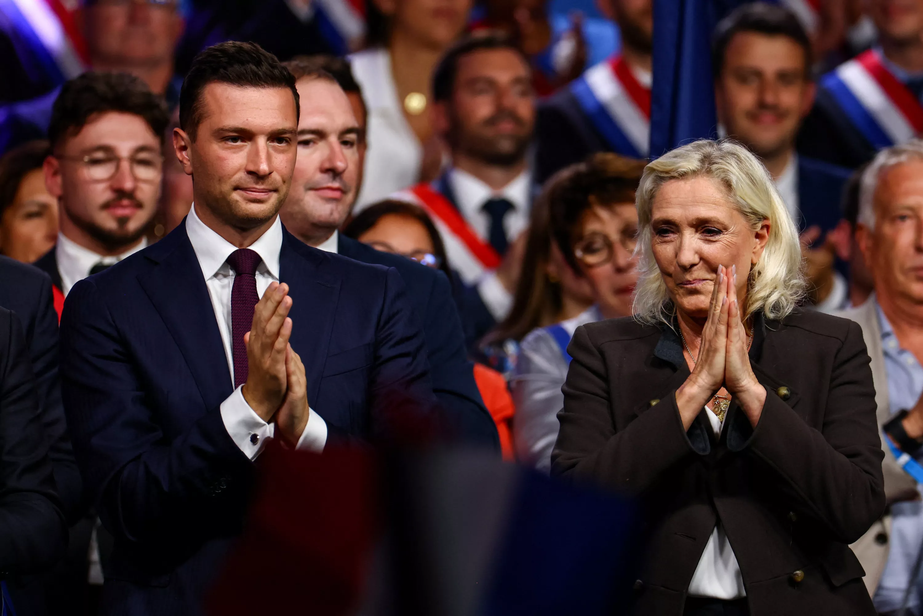 Propos antisémites attribués à Jordan Bardella : Marine Le Pen maintient «totalement» sa «confiance» au président du RN